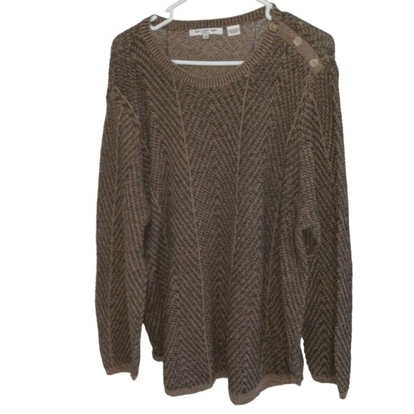 Eight Eight Eight - Round Neck Knit Tunic 100% Cotton Sweater Size 3X - Picture 1 of 9
